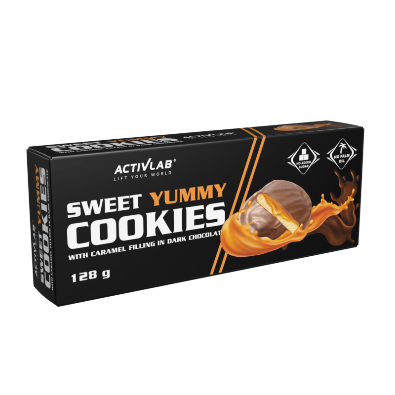 Biscoitos doces e deliciosos com recheio de caramelo